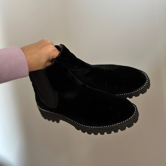 VELVET Spanish Boots Leather Chelsea Black us 8 bootie - Picture 2 of 5